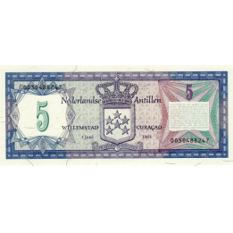 Netherlands Antilles 5 Gulden 1984 P-15b