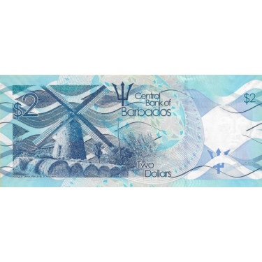 Barbados 2 Dollars 2016 P-73b