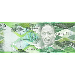 Barbados 5 Dollars 2017 P-74b
