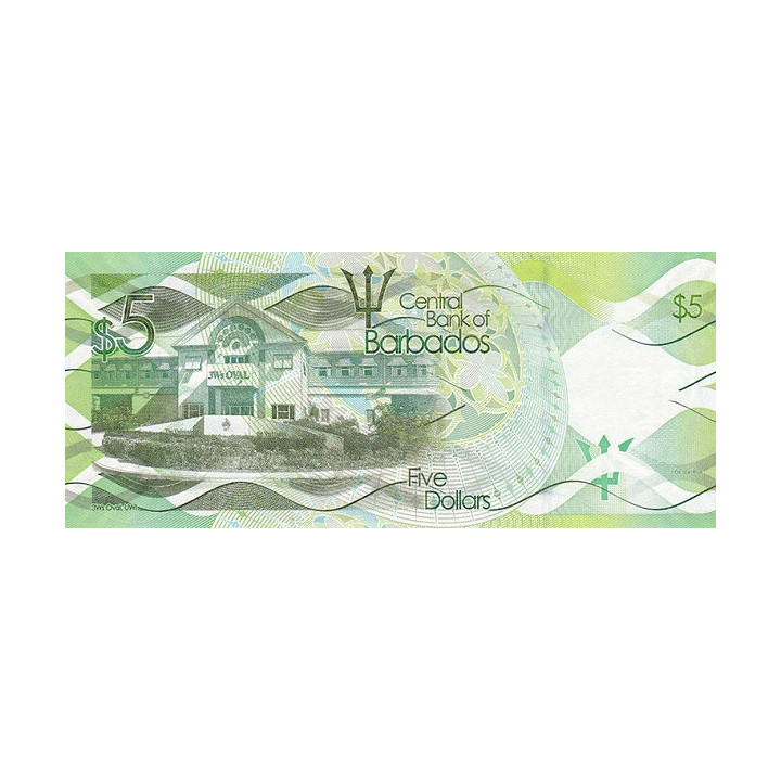 Barbados 5 Dollars 2017 P-74b