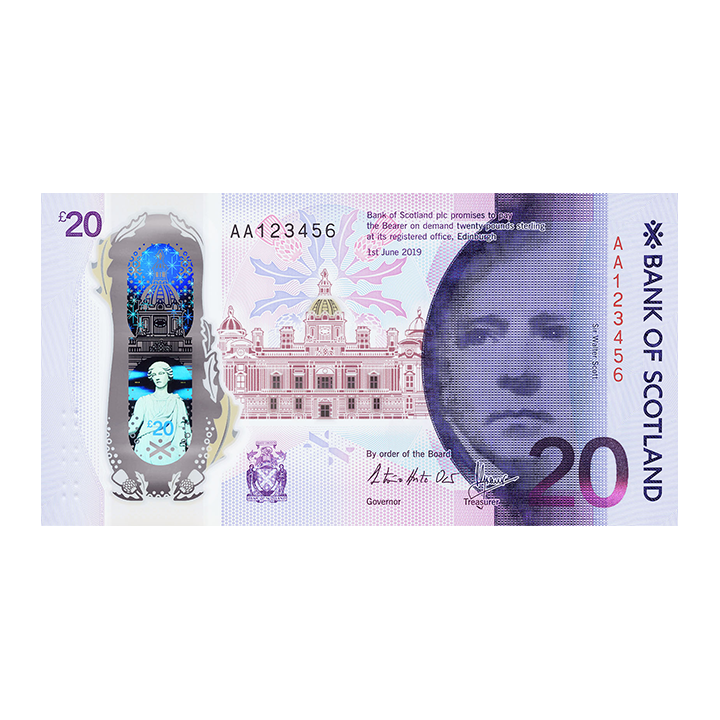 Skottland 20 Pounds 2020 P-new Bank of Scotland