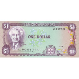 Jamaica 1 dollar 1990 P-68Ad