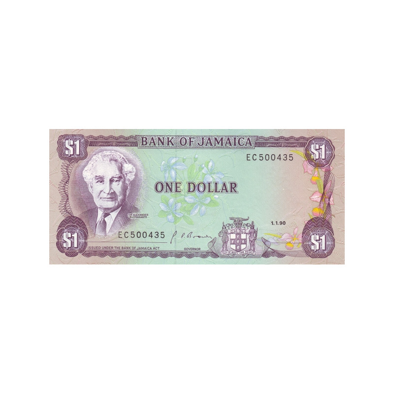 Jamaica 1 dollar 1990 P-68Ad
