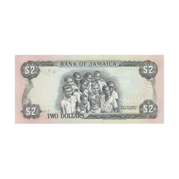 Jamaica 2 dollars 1993 P-69e