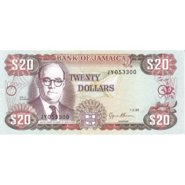 Jamaica 20 dollars 1995 P-69e