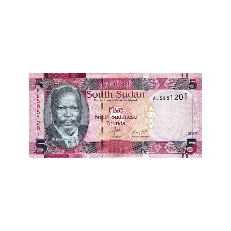 South Sudan 5 Pounds 2015 P-11