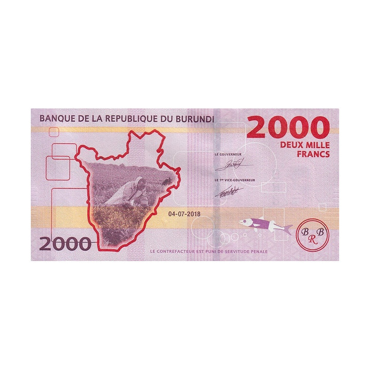Burundi 2000 Francs 2018 P-52
